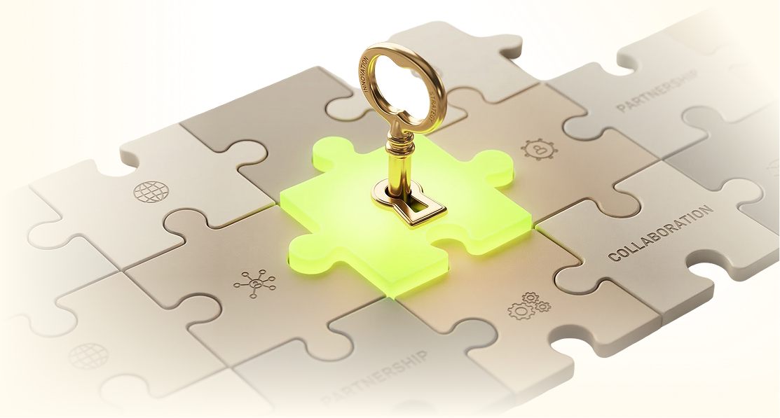 Golden Key in Puzzle